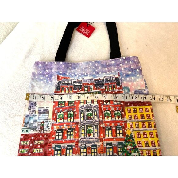 Michael Storrings Union Square New Tote Bag City Barnes & Noble Christmas - Picture 5 of 6